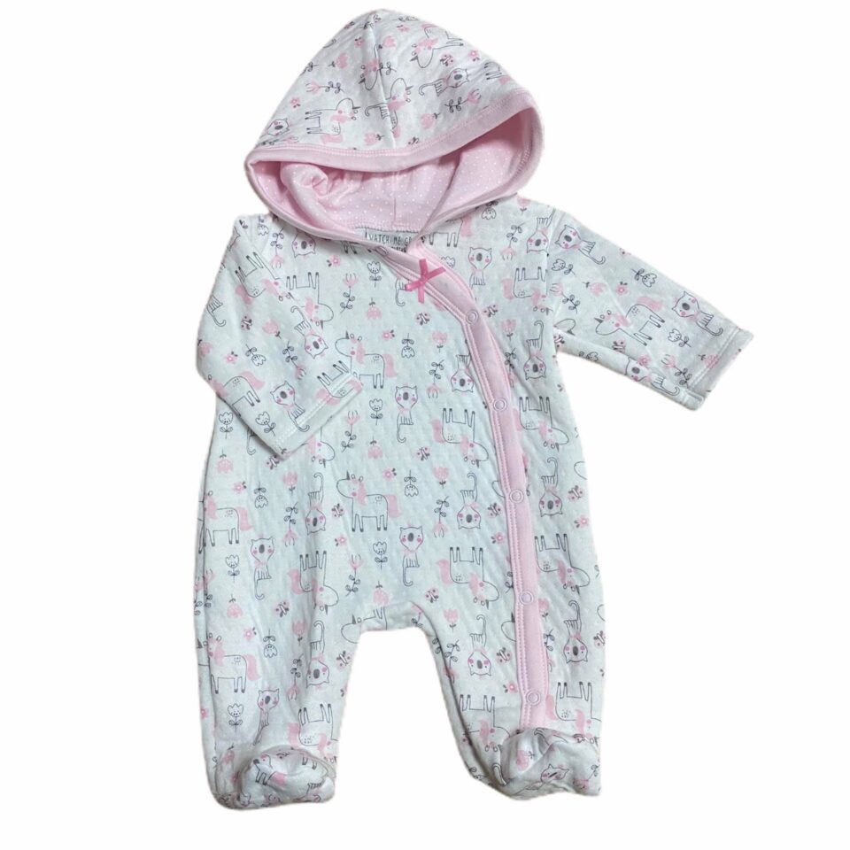 Φορμάκι χειμωνιάτικο με κουκούλα ροζ bebe1010