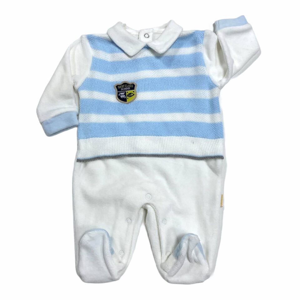 Βελούδο φορμάκι εξόδου 0-3 μηνών bebe1131