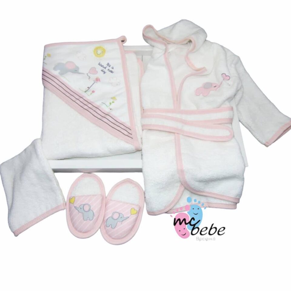 Παιδικό σετ 4 τεμ. πετσέτα-μπουρνούζι bebe1149