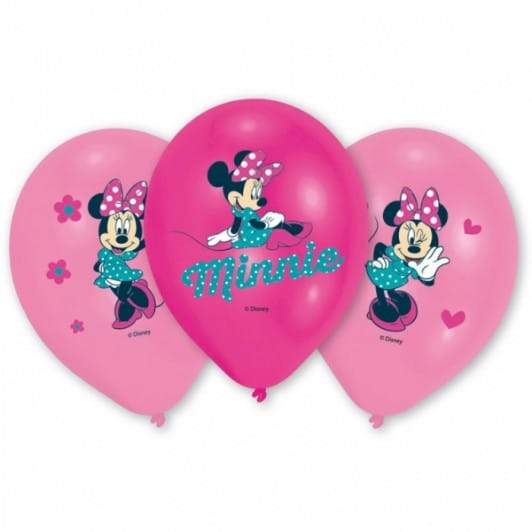 Τυπωμένο Minnie Mouse Λάτεξ Μπαλόνια (6 τεμ) minie113