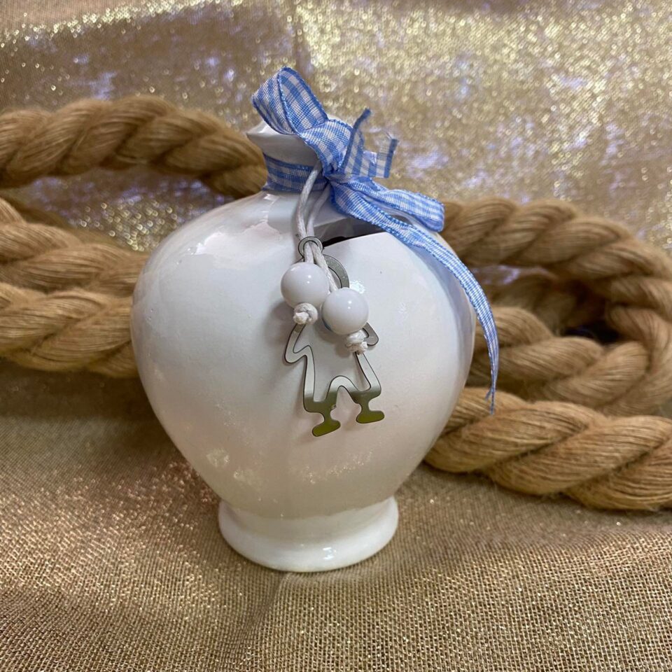 Κουμπαράς κλασικός λευκός bb601