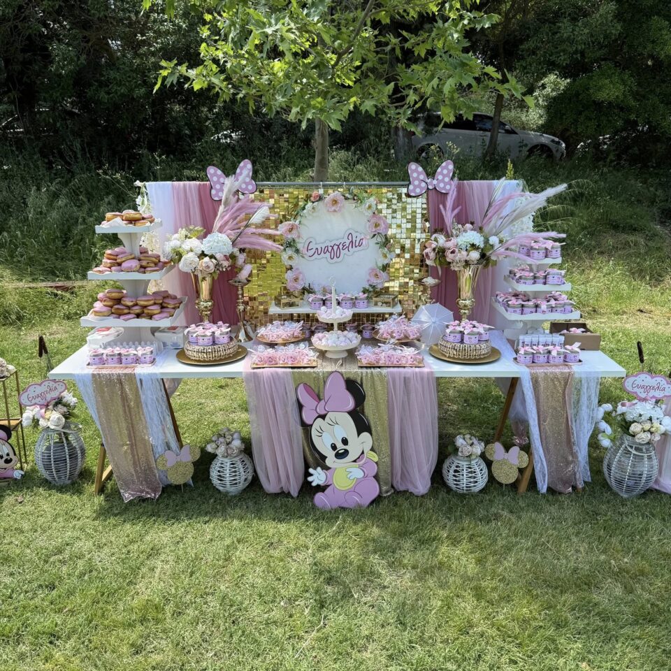 aa Στολισμός βάπτισης minnie stol742