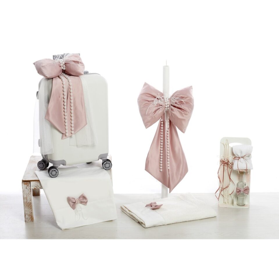 00α Σετ βάπτισης Satin & Pearl Elegance setko2644